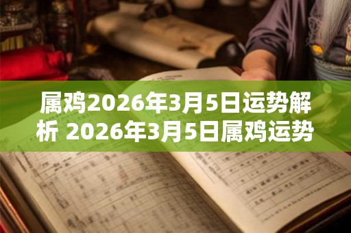 属鸡2026年3月5日运势解析 2026年3月5日属鸡运势分析