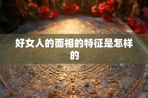 好女人的面相的特征是怎样的