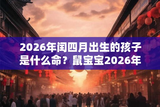 2026年闰四月出生的孩子是什么命？鼠宝宝2026年几月出生好？
