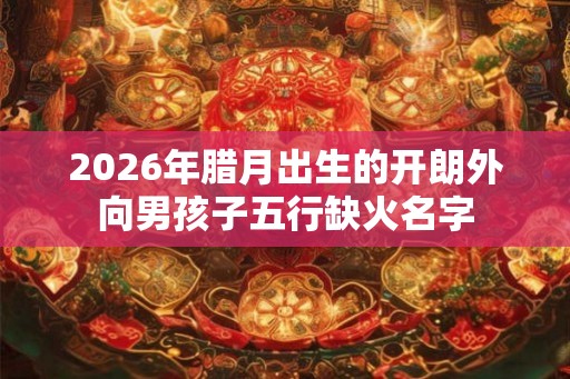 2026年腊月出生的开朗外向男孩子五行缺火名字