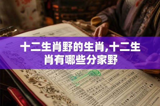 十二生肖野的生肖,十二生肖有哪些分家野