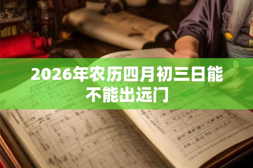 2026年农历四月初三日能不能出远门 2026年农历四月初三日能不能出远门
