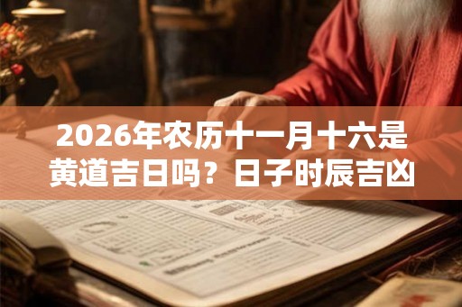 2026年农历十一月十六是黄道吉日吗？日子时辰吉凶？