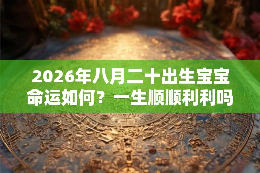 2026年八月二十出生宝宝命运如何？一生顺顺利利吗？