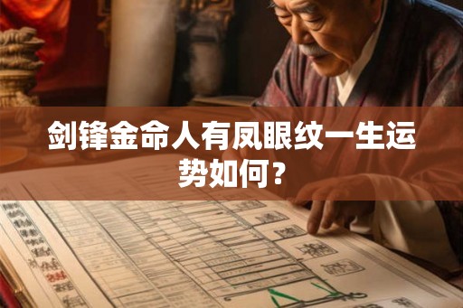 剑锋金命人有凤眼纹一生运势如何？