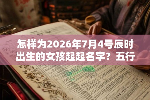 怎样为2026年7月4号辰时出生的女孩起起名字？五行是什么？