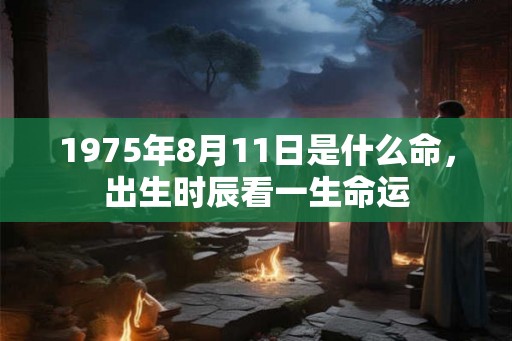 1975年8月11日是什么命，出生时辰看一生命运