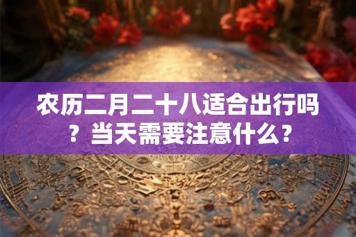 农历二月二十八适合出行吗？当天需要注意什么？