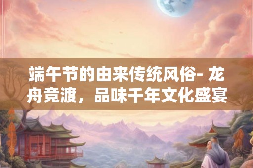 端午节的由来传统风俗- 龙舟竞渡,品味千年文化盛宴 端午节的由来传统风俗- 龙舟竞渡,品味千年文化盛宴