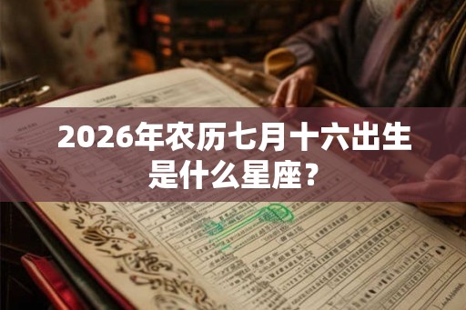 2026年农历七月十六出生是什么星座？