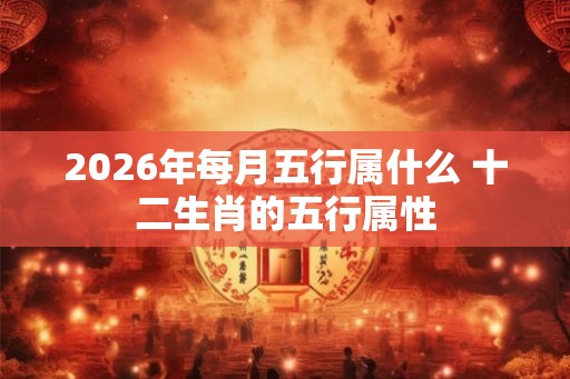 2026年每月五行属什么 十二生肖的五行属性 2026年每月五行属什么 十二生肖的五行属性