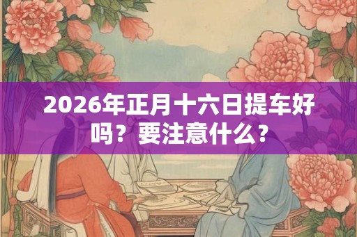 2026年正月十六日提车好吗?要注意什么? 2026年正月十六日提车好吗?要注意什么?