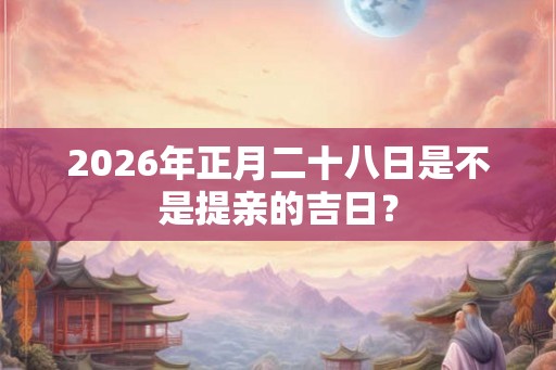 2026年正月二十八日是不是提亲的吉日？