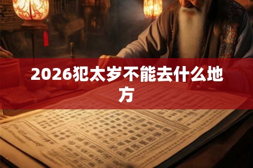 2026犯太岁不能去什么地方