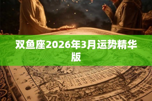 双鱼座2026年3月运势精华版