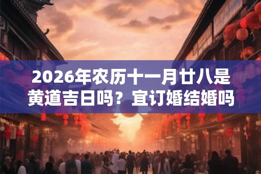 2026年农历十一月廿八是黄道吉日吗？宜订婚结婚吗？