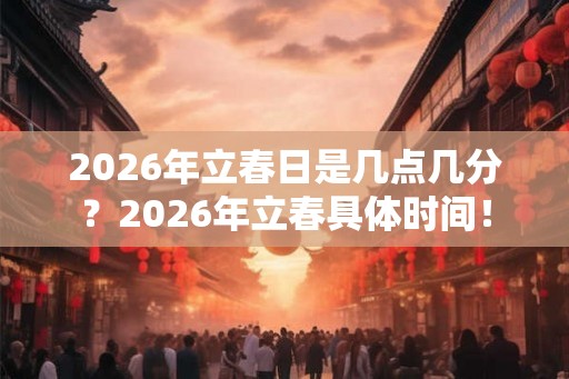 2026年立春日是几点几分?2026年立春具体时间! 2026年立春日是几点几分?2026年立春具体时间!