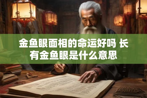 金鱼眼面相的命运好吗 长有金鱼眼是什么意思
