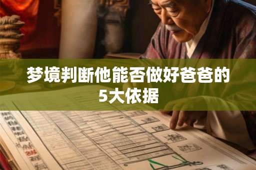 梦境判断他能否做好爸爸的5大依据