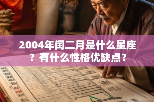 2004年闰二月是什么星座？有什么性格优缺点？