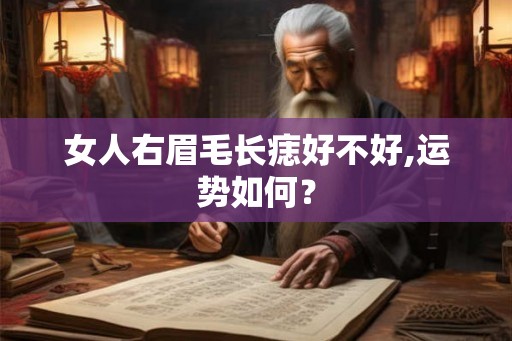 女人右眉毛长痣好不好,运势如何？