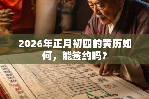 2026年正月初四的黄历如何，能签约吗？