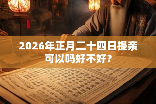 2026年正月二十四日提亲可以吗好不好？