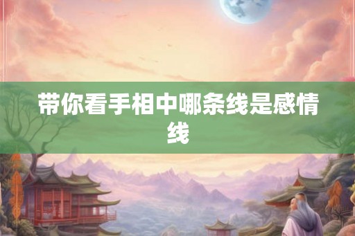 带你看手相中哪条线是感情线