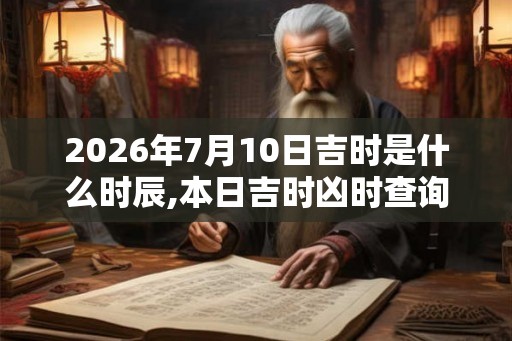 2026年7月10日吉时是什么时辰,本日吉时凶时查询