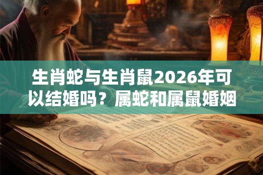 生肖蛇与生肖鼠2026年可以结婚吗？属蛇和属鼠婚姻怎么样？
