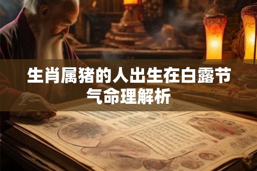 生肖属猪的人出生在白露节气命理解析