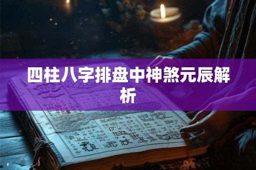 四柱八字排盘中神煞元辰解析 四柱八字排盘中神煞元辰解析