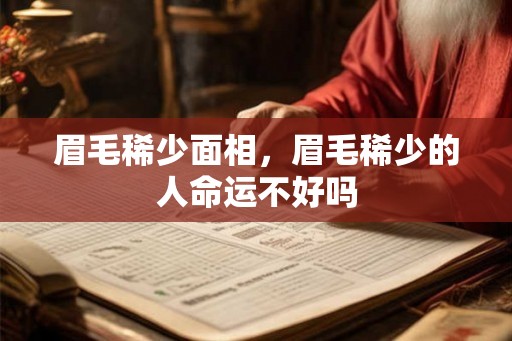 眉毛稀少面相，眉毛稀少的人命运不好吗