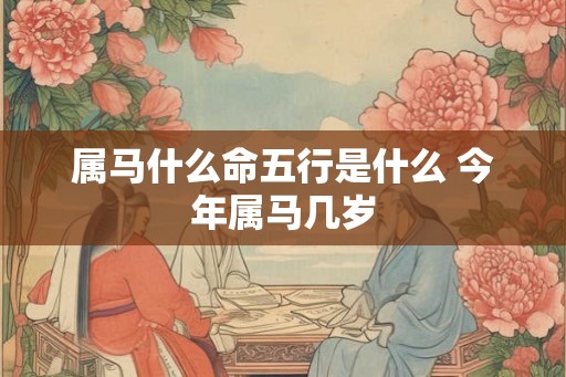 属马什么命五行是什么 今年属马几岁 属马什么命五行是什么 今年属马几岁