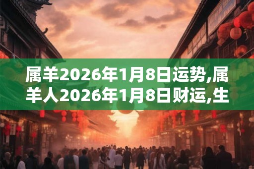 属羊2026年1月8日运势,属羊人2026年1月8日财运,生肖羊2026年1月8日运势
