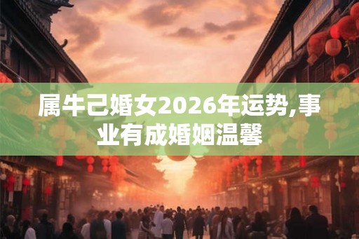 属牛己婚女2026年运势,事业有成婚姻温馨 属牛己婚女2026年运势,事业有成婚姻温馨