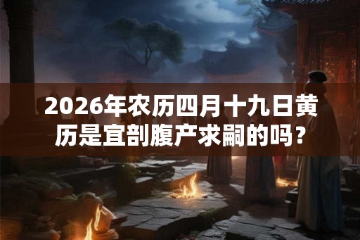 2026年农历四月十九日黄历是宜剖腹产求嗣的吗？