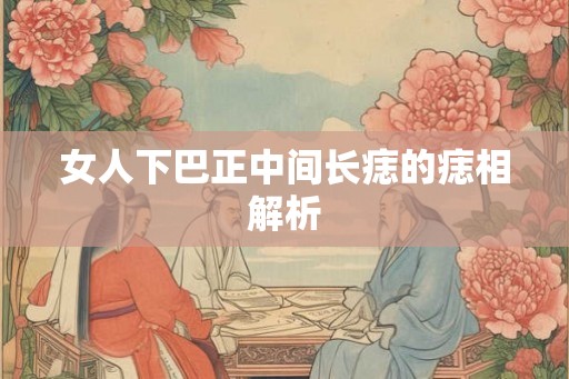 女人下巴正中间长痣的痣相解析