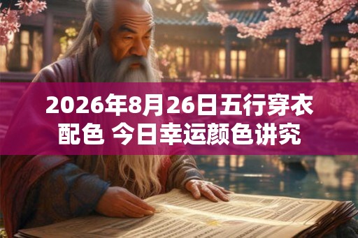 2026年8月26日五行穿衣配色 今日幸运颜色讲究