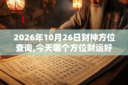 2026年10月26日财神方位查询,今天哪个方位财运好 2026年10月26日财神方位查询,今天哪个方位财运好