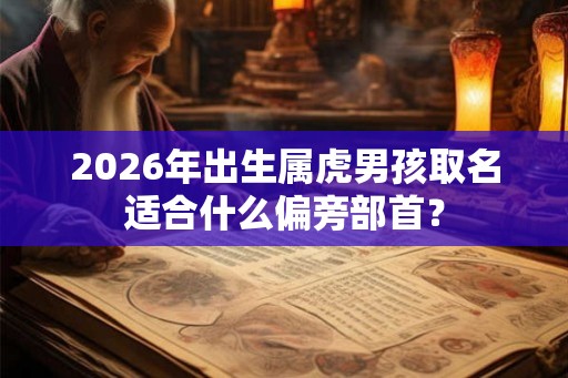 2026年出生属虎男孩取名适合什么偏旁部首？
