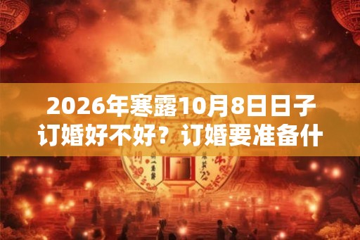 2026年寒露10月8日日子订婚好不好？订婚要准备什么？