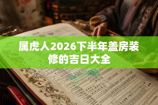 属虎人2026下半年盖房装修的吉日大全