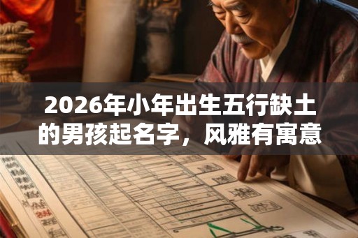 2026年小年出生五行缺土的男孩起名字，风雅有寓意的取名大全