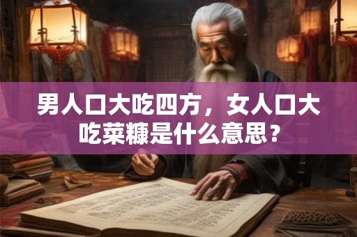 男人口大吃四方，女人口大吃菜糠是什么意思？