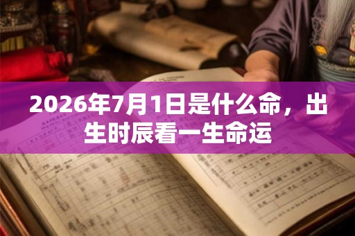 2026年7月1日是什么命,出生时辰看一生命运 2026年7月1日是什么命,出生时辰看一生命运