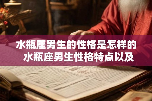 水瓶座男生的性格是怎样的  水瓶座男生性格特点以及弱点