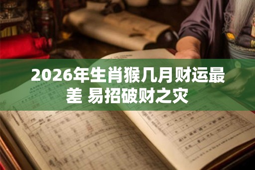 2026年生肖猴几月财运最差 易招破财之灾