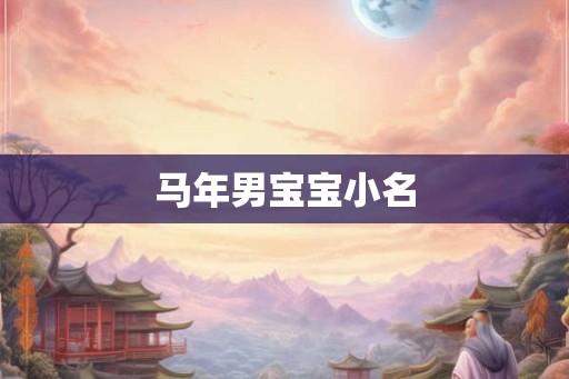 马年男宝宝小名
