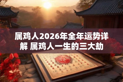 属鸡人2026年全年运势详解 属鸡人一生的三大劫